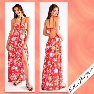 Free People Wisteria  Floral Maxi Dress
